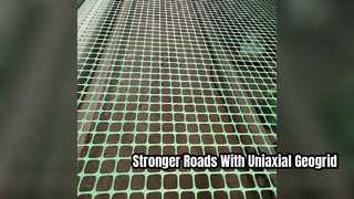 Yol Güçlendirme İçin Yüksek Mukavemetli Tek Eksenli Geogrid