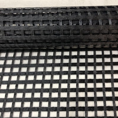 Çimento Kaplama için Siyah Zemin Stabilizasyon Mesh Fiberglas Geogrid