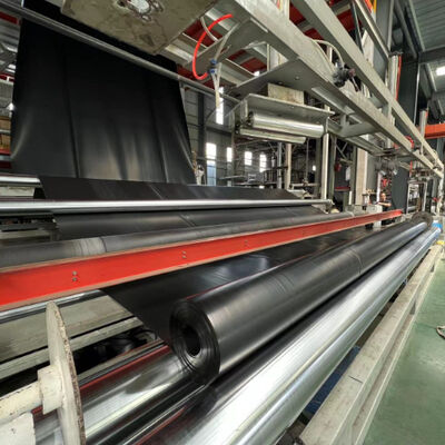 0.5mm HDPE Geomembran Pürüzsüz Yüksek Çekme Dayanımlı Su Geçirmez Baraj ve Rezervuar Kaplaması