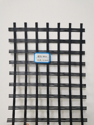 Dokuma Kaplama Fiberglas Geogrid Yol Yatağı Siyah Çift Eksenli Güçlendiriyor