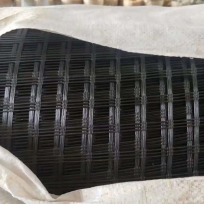 Yol Asfalt Katmanı Takviyesi İçin Esnek Polyester Plastik Geogrid Mesh